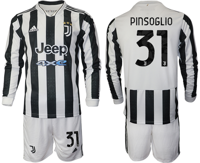Men 2021-2022 Club Juventus home white Long Sleeve #31 Adidas Soccer Jersey->juventus jersey->Soccer Club Jersey